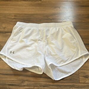 White Under Armour Running Shorts